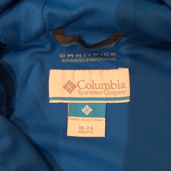 COLUMBIA INFANT LIGHT JACKET 18-24M - Picture 3 of 3